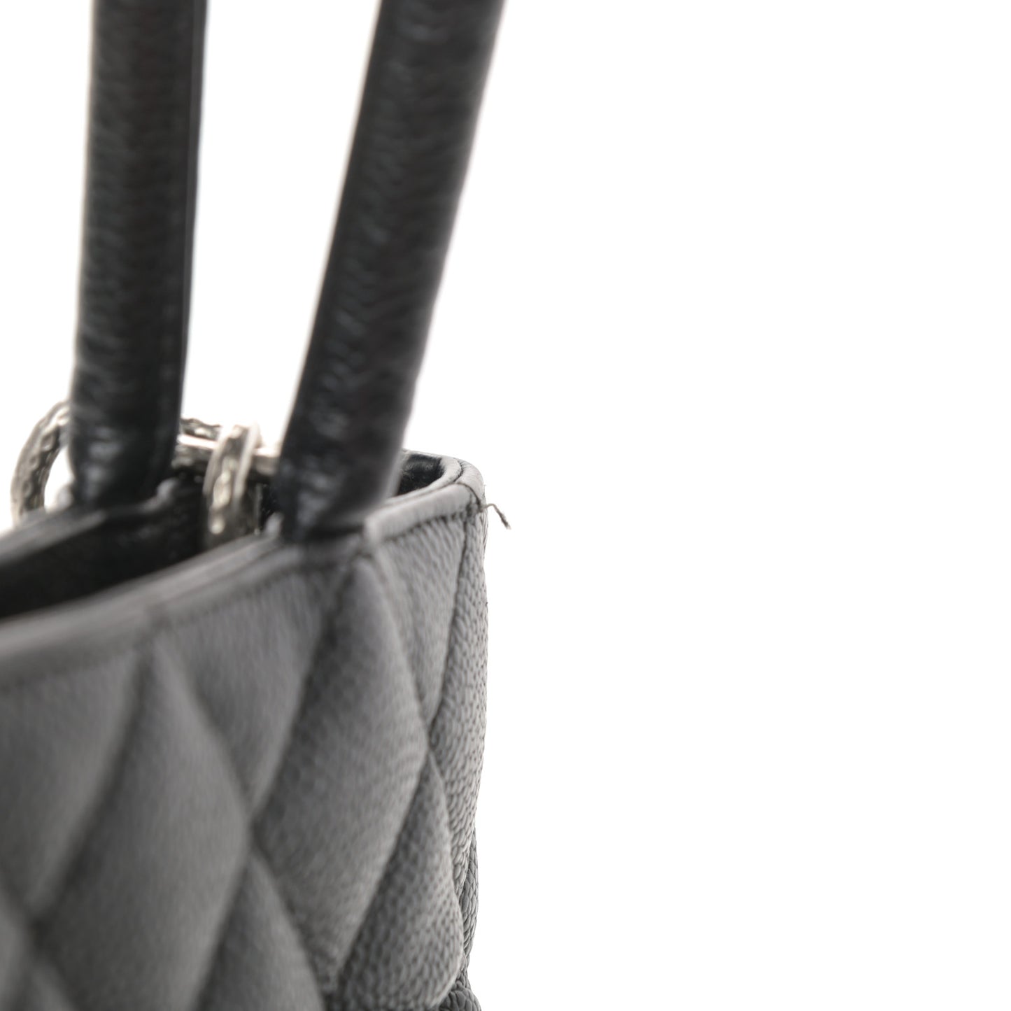 Caviar Quilted Medallion Tote Black