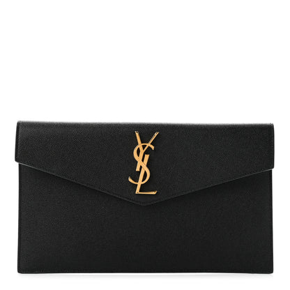 Saint Laurent Grain De Poudre Uptown Pouch Black 1 of 5