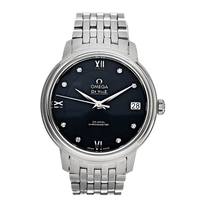 Omega Stainless Steel Diamond 32.7mm De Ville Co-Axil Chronometer Automatic Watch Blue 424.10.33.20.53.001 1 of 8