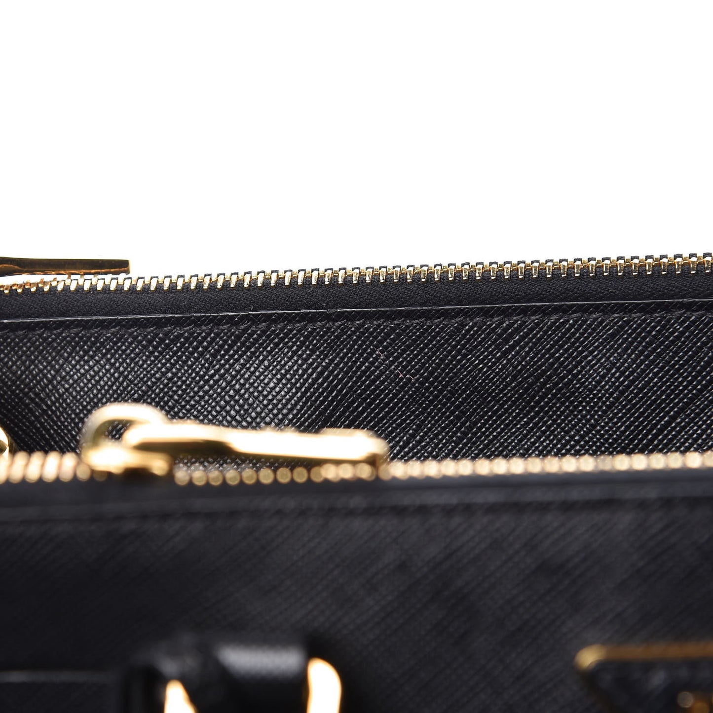Saffiano Small Galleria Double Zip Tote Black