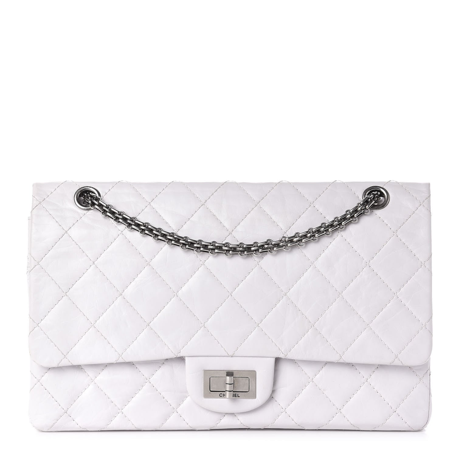 Chanel Aged Calfskin 50th Anniversary 2.55 Reissue 227 White 1 of 14