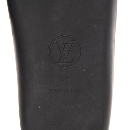 Louis Vuitton Calfskin Logo Sunbath Slide Sandals 39 Black 7 of 13