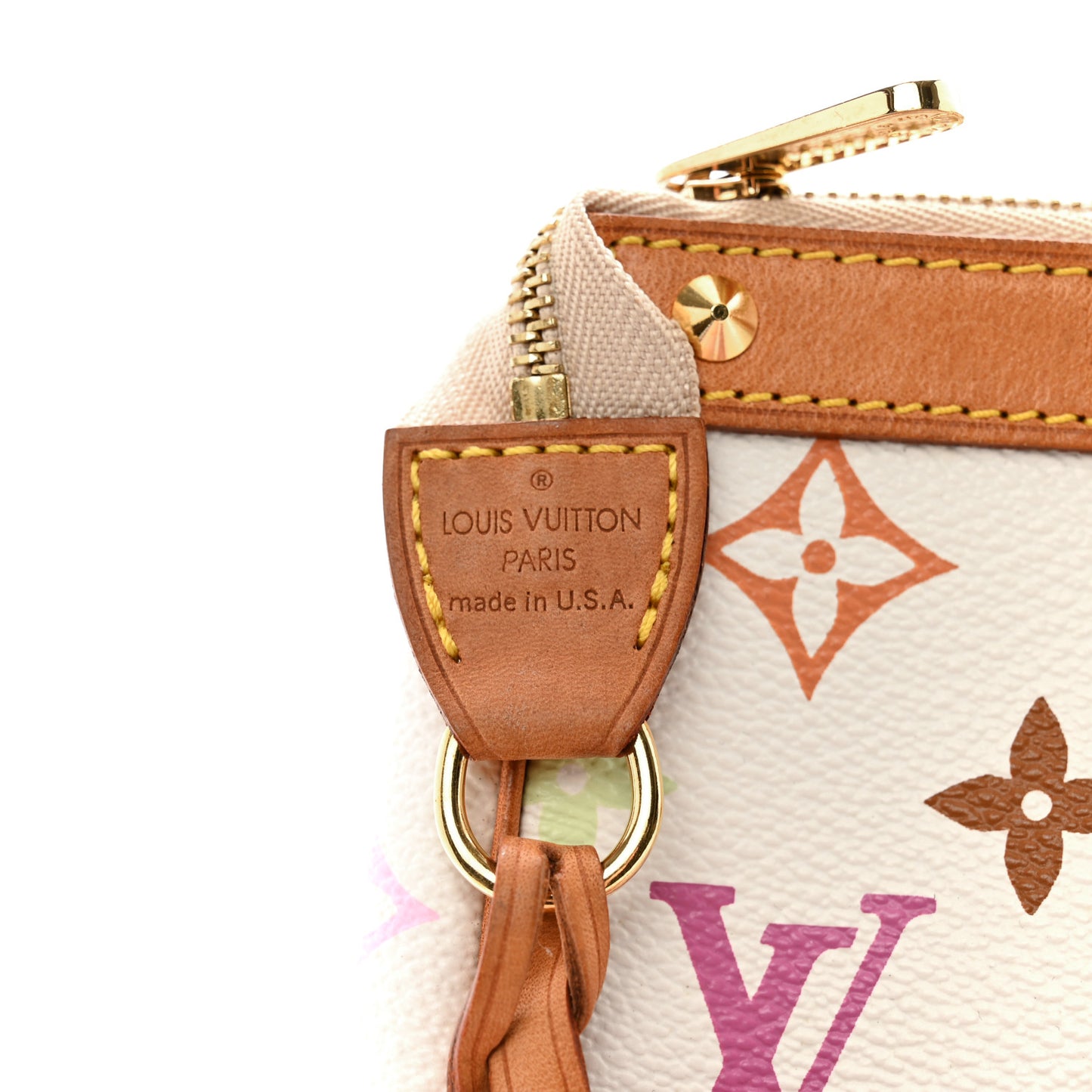 Monogram Multicolor Pochette Accessories White