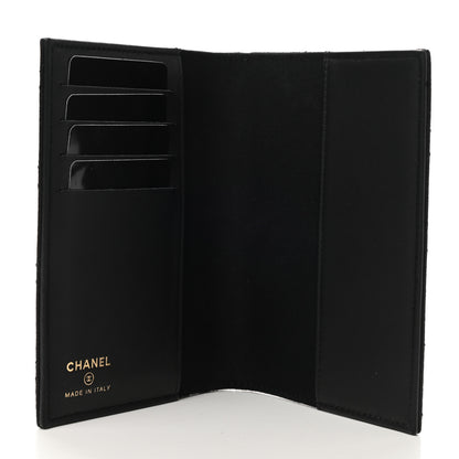 Chanel Letter Calfskin Embossed Quilted Passport Holder Black 5 of 8