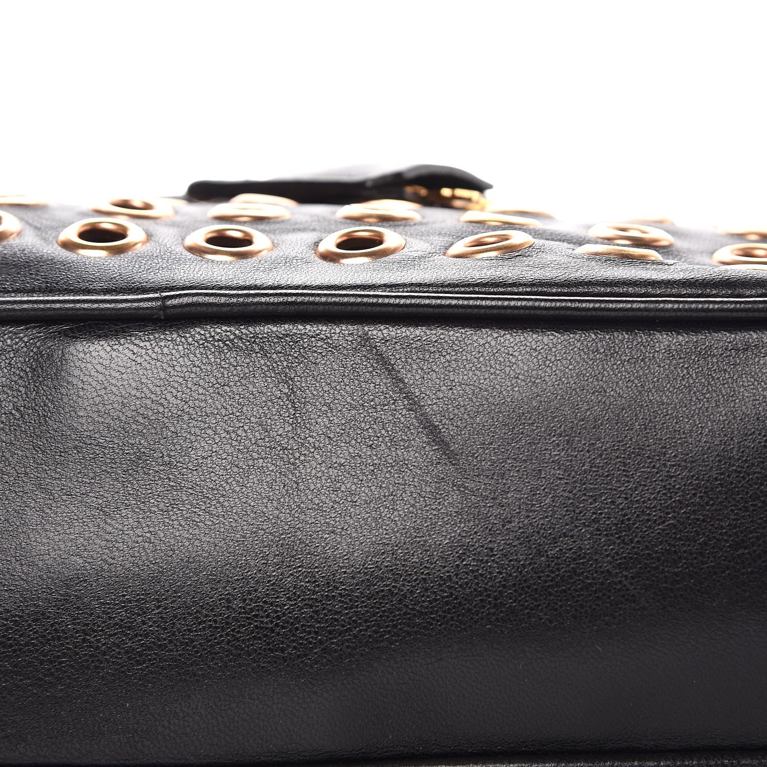 Prada Nappa Metal Grommet Bauletto Black 9 of 9