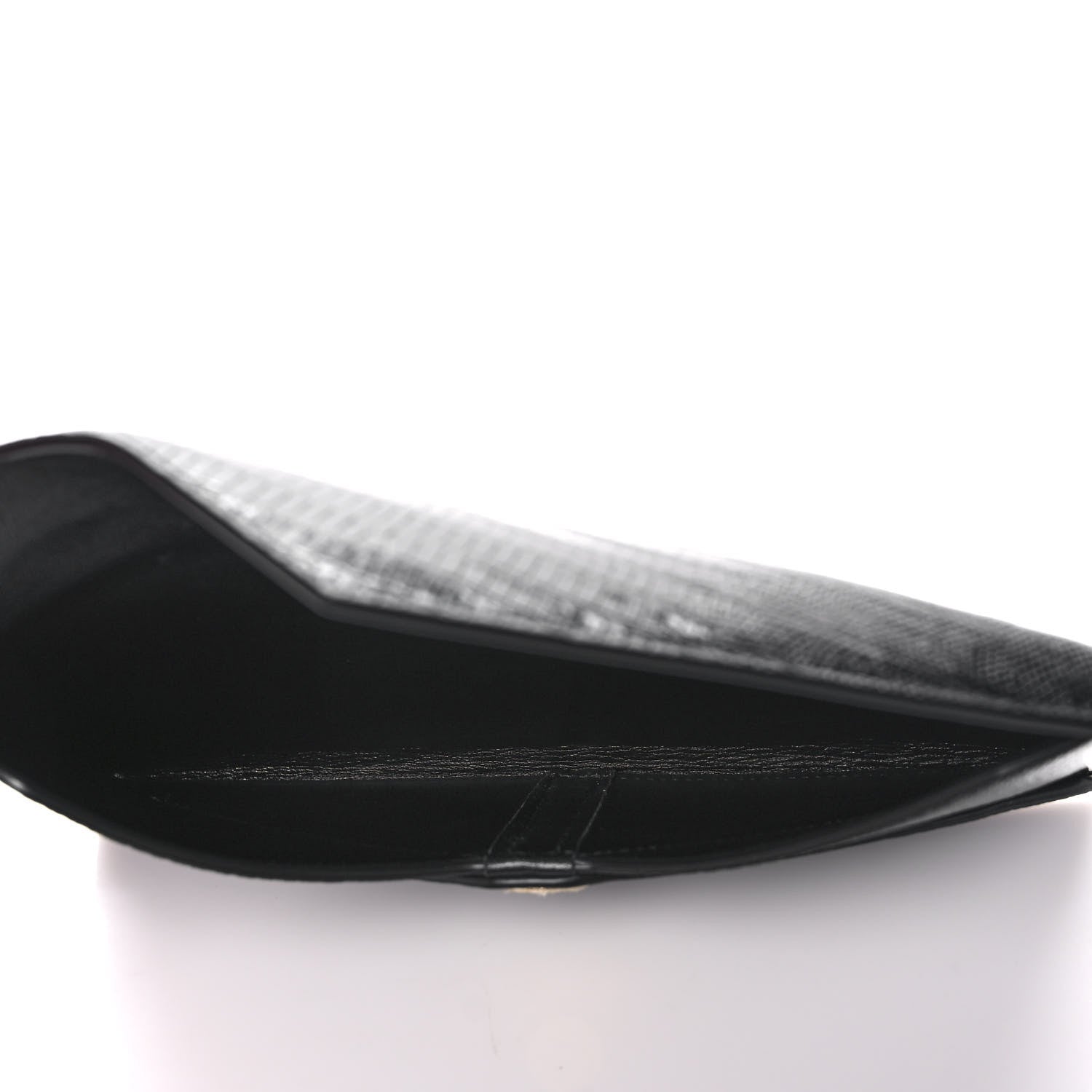 Saint Laurent Calfskin Lizard Embossed Paloma Monogram Clutch Black 5 of 11