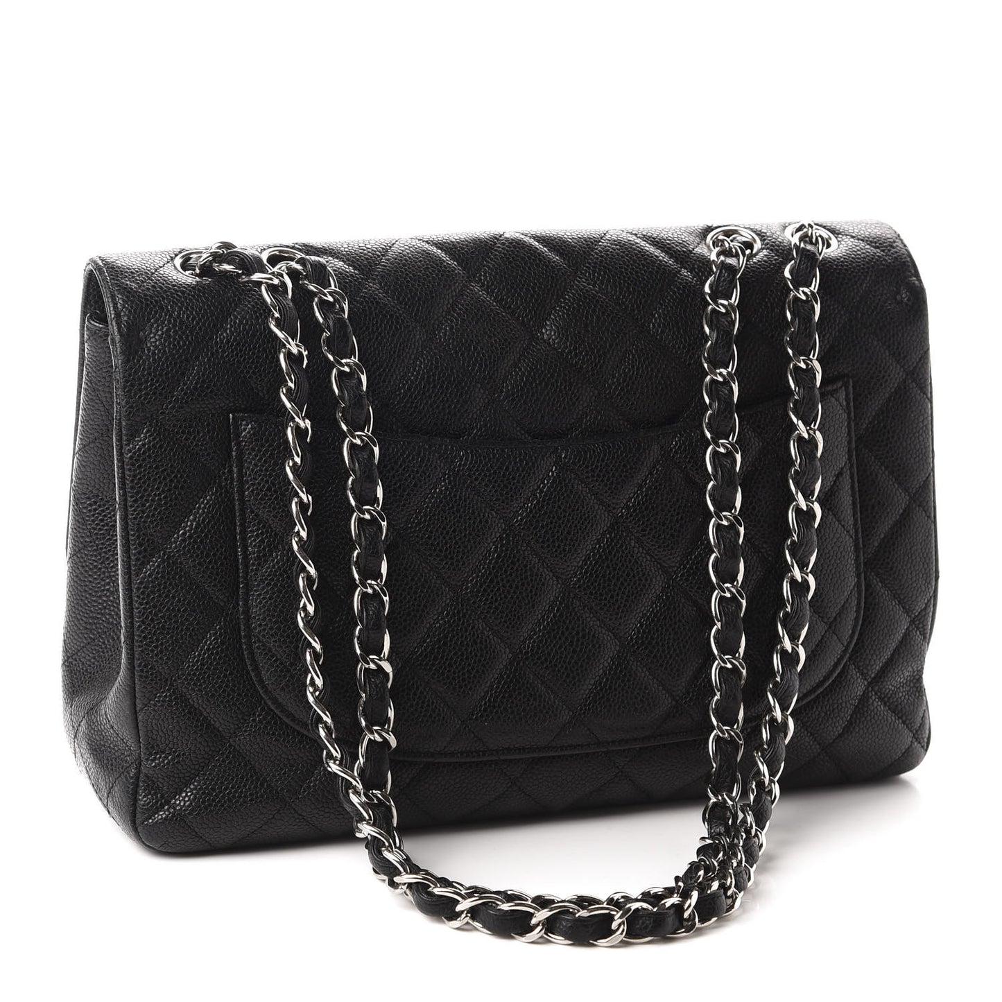 Caviar Quilted Jumbo Single Flap Black