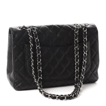 Chanel Caviar Quilted Jumbo Single Flap Black 3 of 13