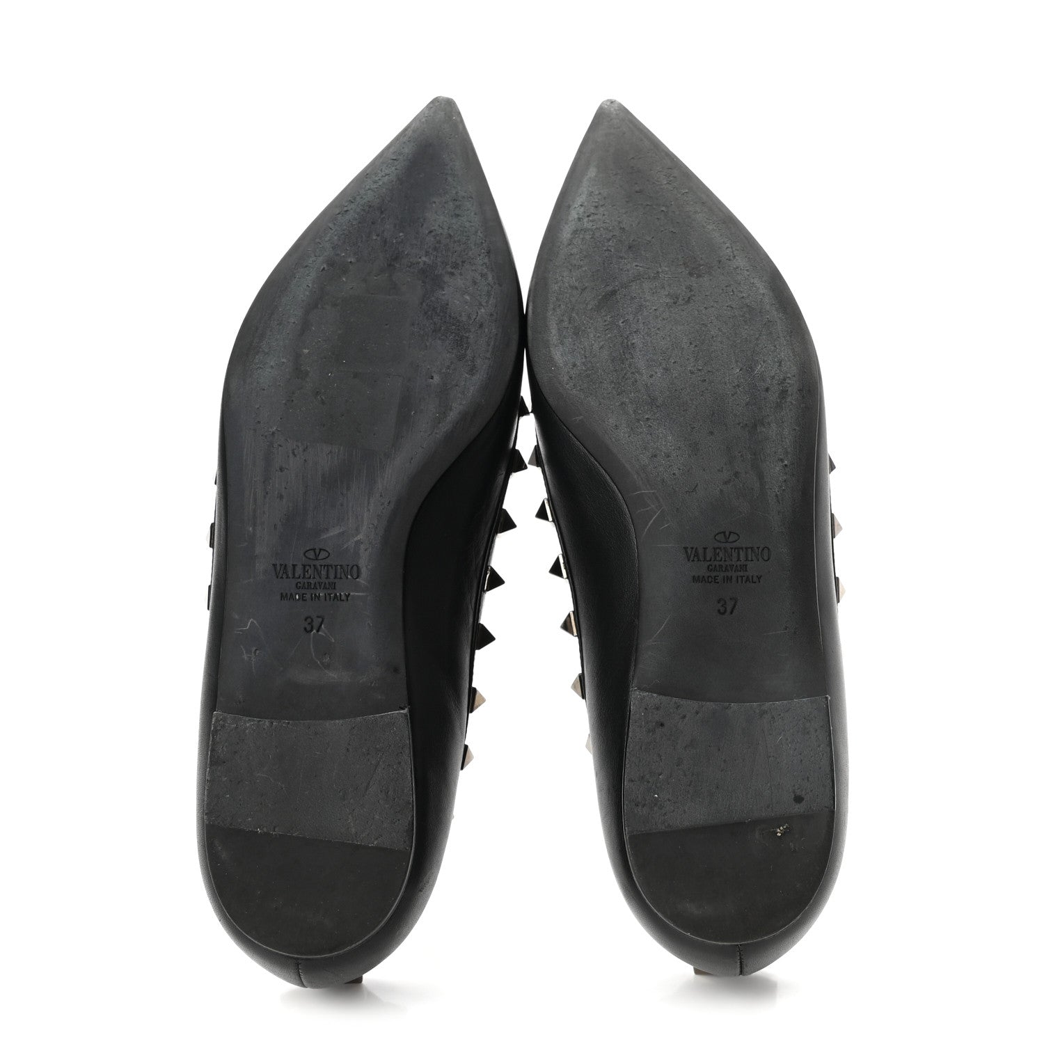 Valentino Garavani Nappa Rockstud Ballerina Flats 37 Black 5 of 9