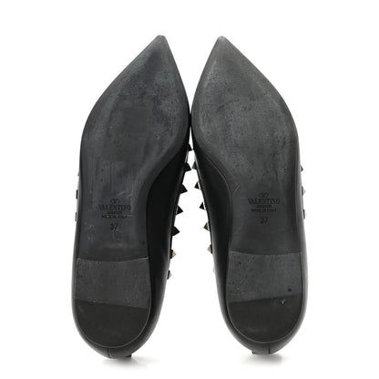 Valentino Garavani Nappa Rockstud Ballerina Flats 37 Black 5 of 9