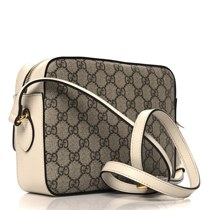 Gucci GG Supreme Monogram Small Horsebit 1955 Shoulder Bag Beige Mystic White 3 of 11
