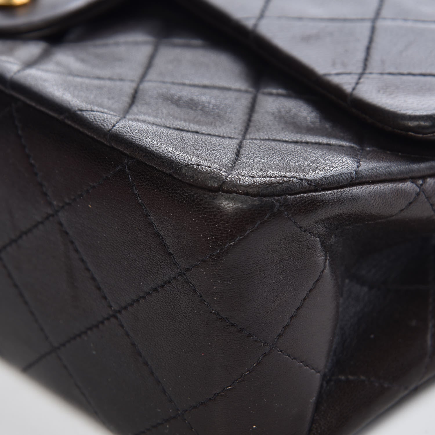 Chanel Lambskin Quilted Medium Double Flap Black 12 of 13