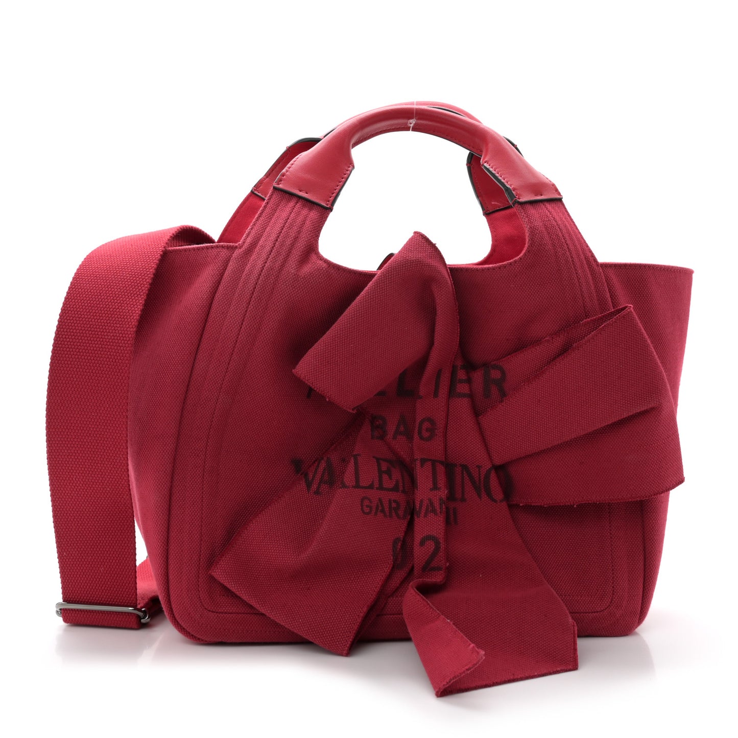 Canvas Atelier 02 Bow Edition Small Tote Bag Red