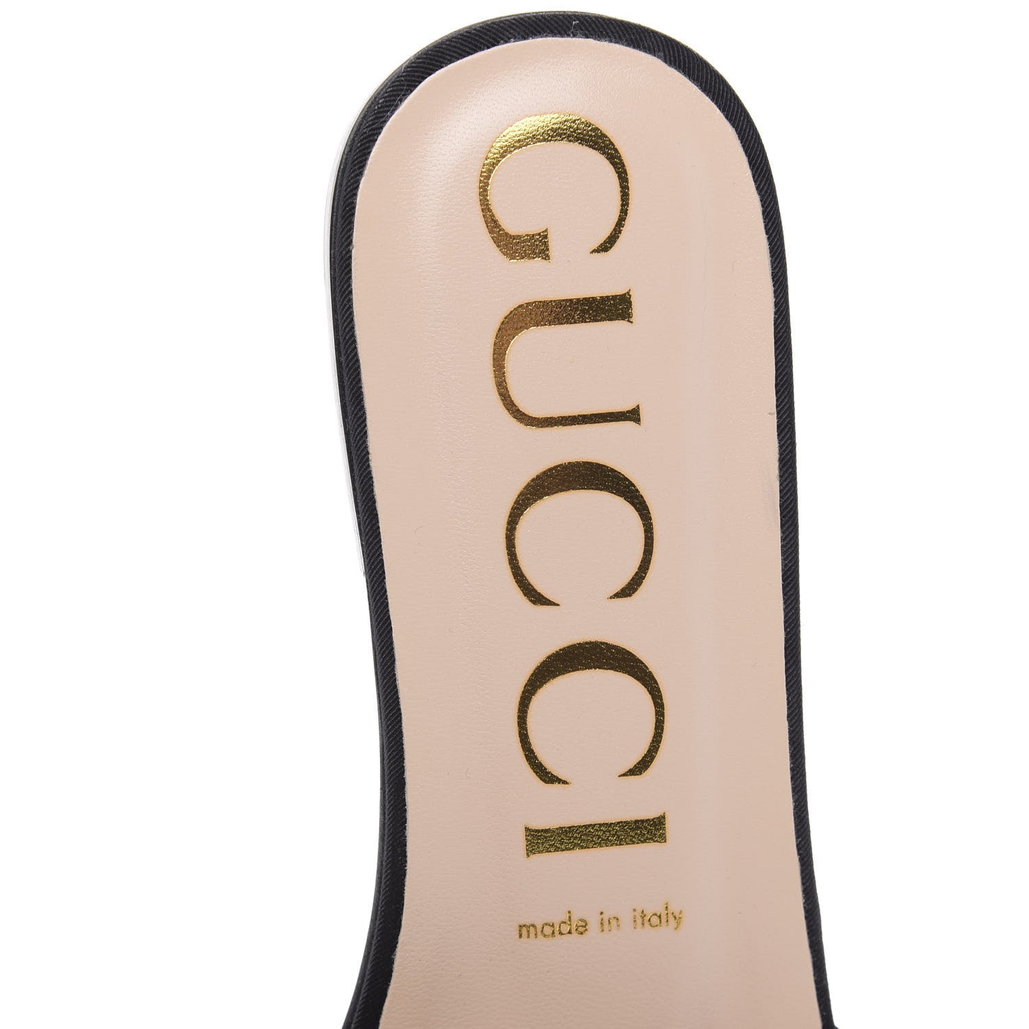 Gucci Moire Fabric Crystal Square G Madelyn Slide Sandals 40 Black 6 of 10