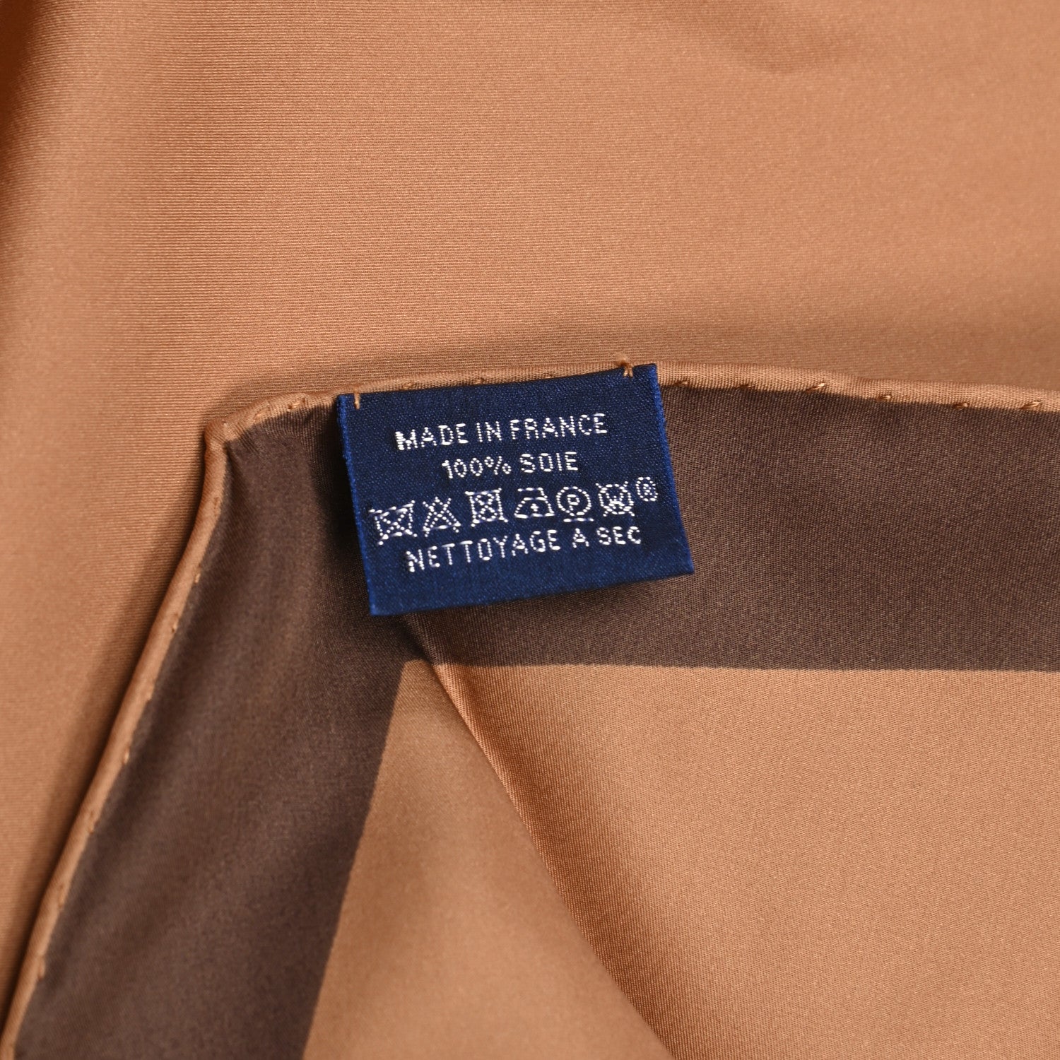Hermes Silk Blason Losange Scarf Tabac Cacao 3 of 4