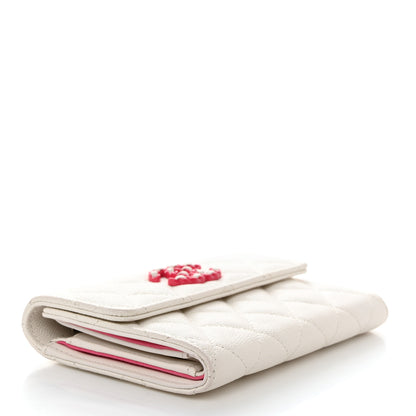 Chanel Caviar Quilted Chanel 19 Flap Wallet White Pink 4 of 9