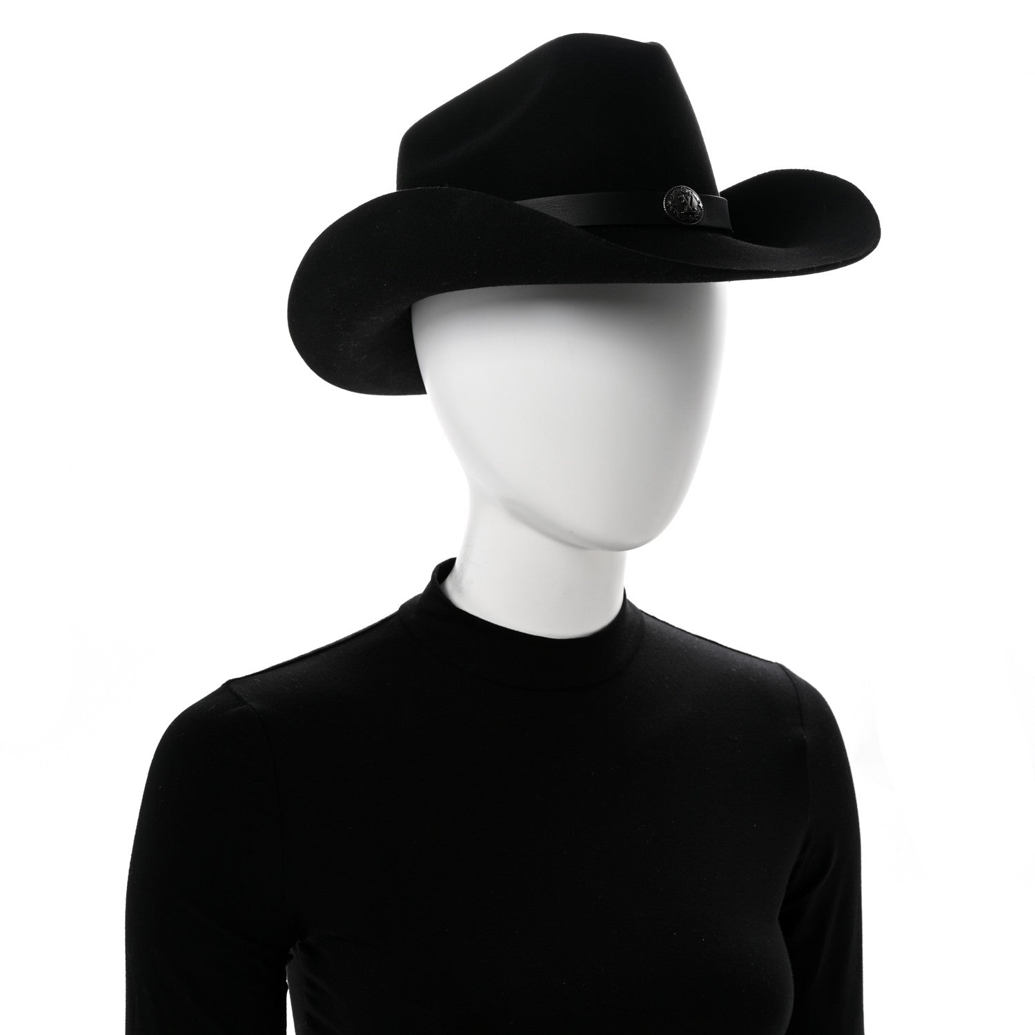 Louis Vuitton Felt Western Hat M Black 2 of 9
