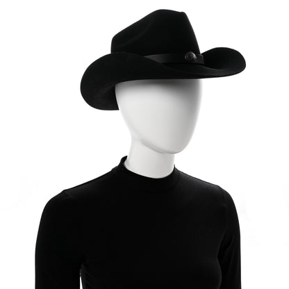 Louis Vuitton Felt Western Hat M Black 2 of 9