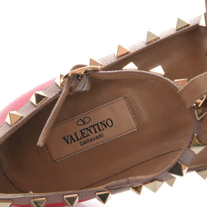 Valentino Garavani Calfskin Nappa Rockstud Cage Ballerina Flats 35.5 Deep Fuxia Poudre 8 of 9