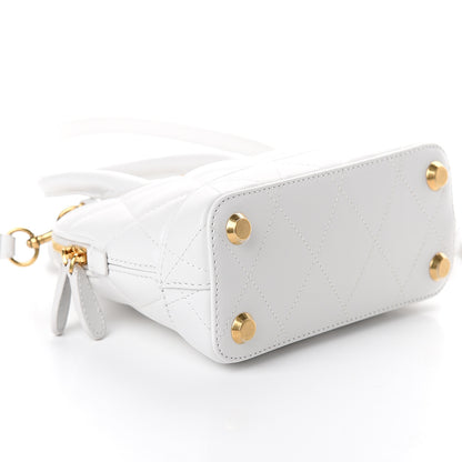 Balenciaga Nappa Calfskin Quilted XXS Ville Top Handle Bag White 6 of 7