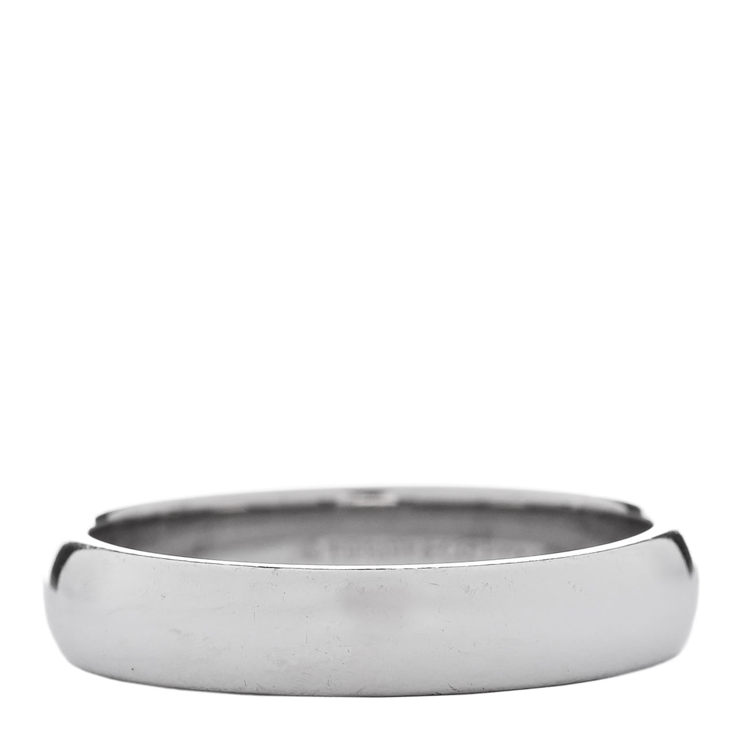 Tiffany Platinum 4.5mm Forever Wedding Band Ring 61 9.5 1 of 5