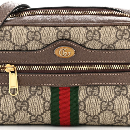 Gucci GG Supreme Monogram Web Mini Ophidia Shoulder Bag Brown 11 of 12