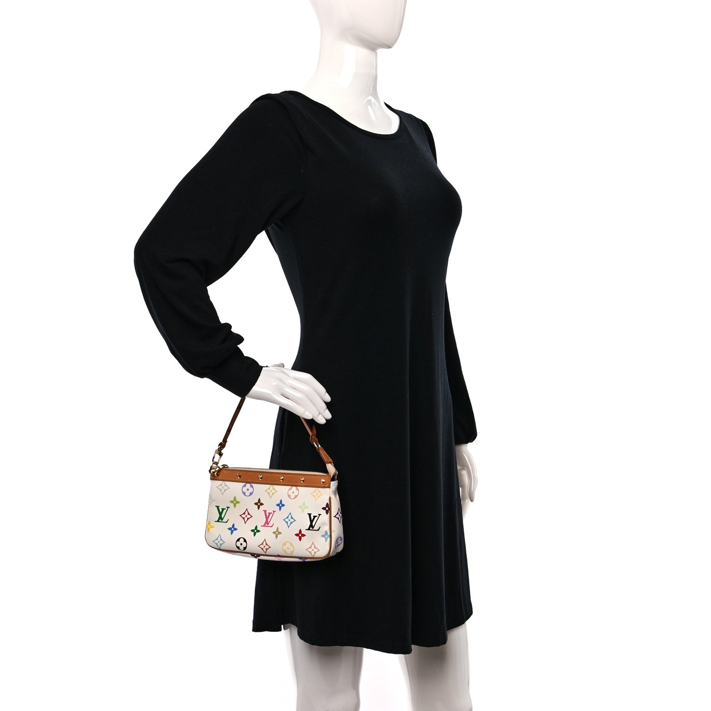 Monogram Multicolor Pochette Accessories White