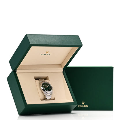 Rolex Stainless Steel 41mm Oyster Perpetual Watch Green 124300 5 of 5