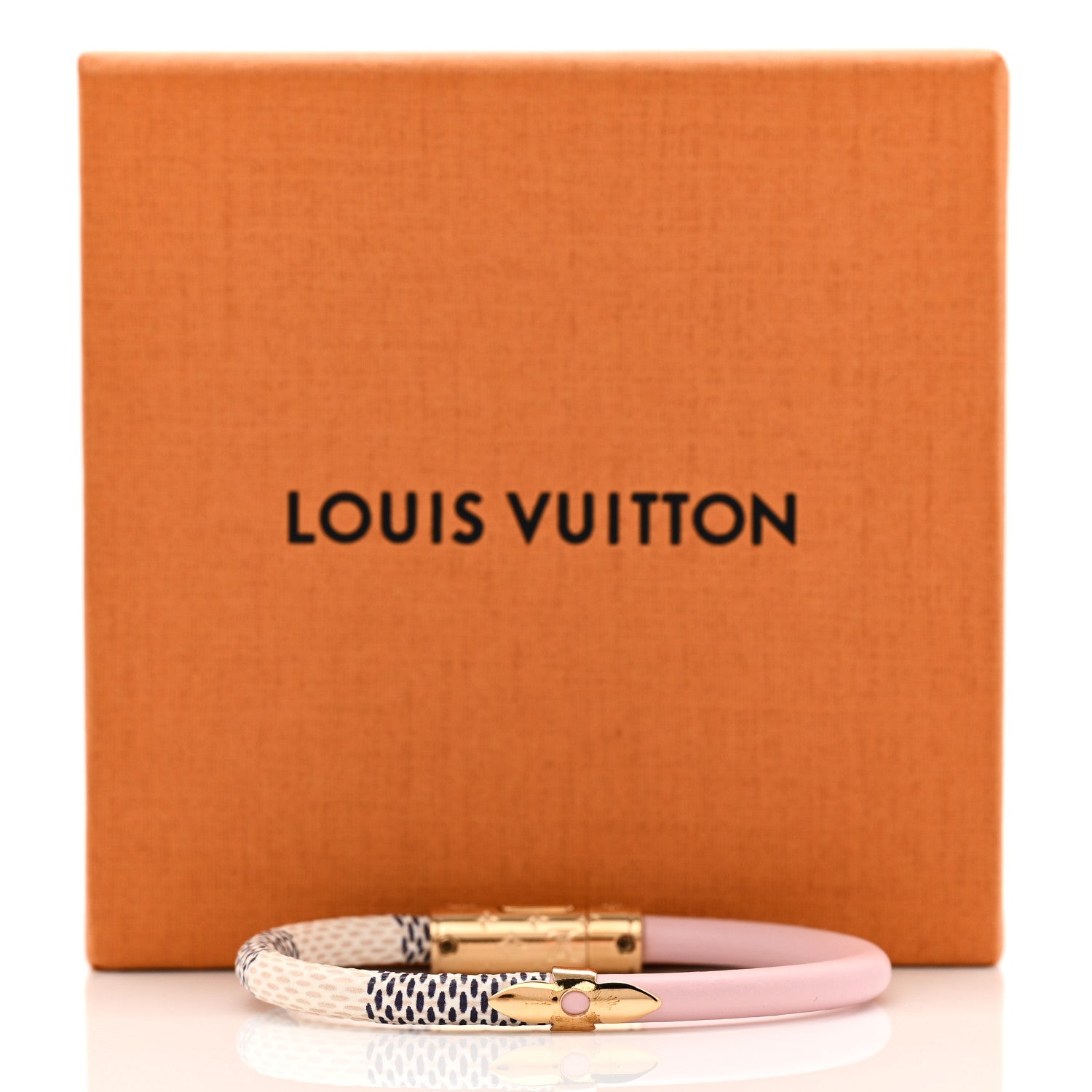 Louis Vuitton Damier Azur Daily Confidential Bracelet 17 Pink 5 of 5