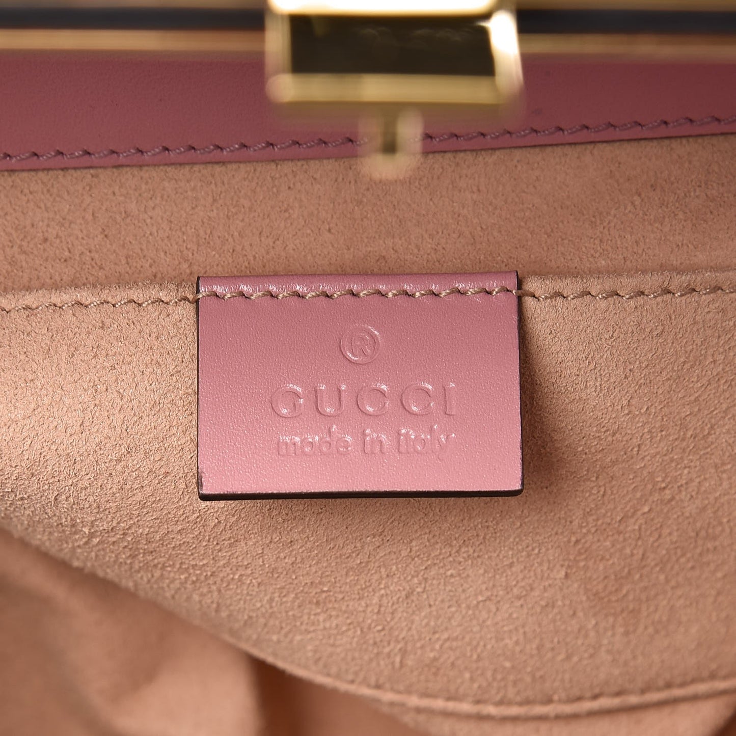 Guccissima Small Padlock Shoulder Bag Rose Baby Candy