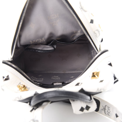 MCM Visetos Studded Small Stark M Backpack White 4 of 19