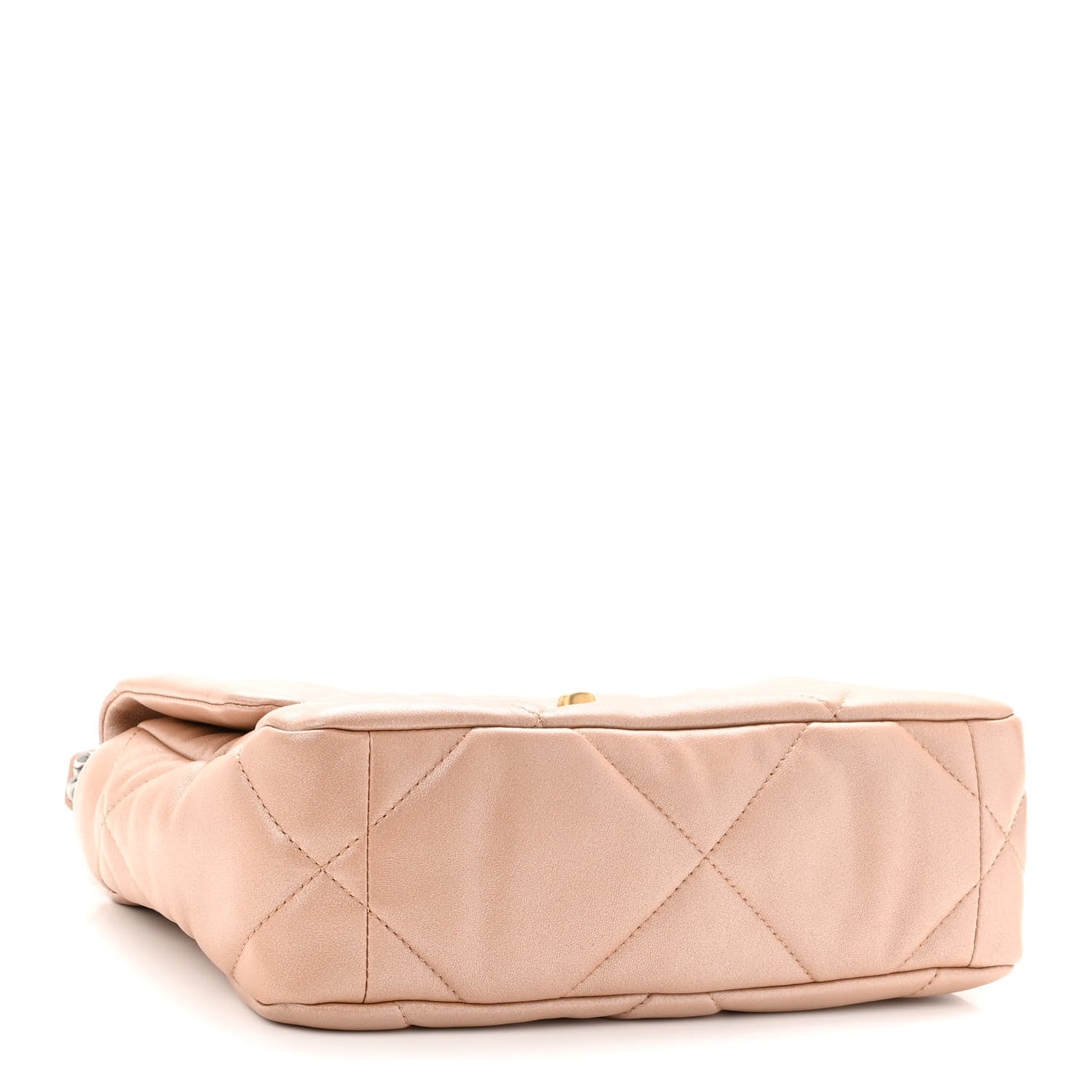 Chanel Shiny Lambskin Quilted Medium Chanel 19 Flap Beige 3 of 9