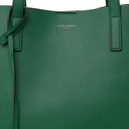 Saint Laurent Calfskin Large Shopping Tote Emerald Green 9 of 13