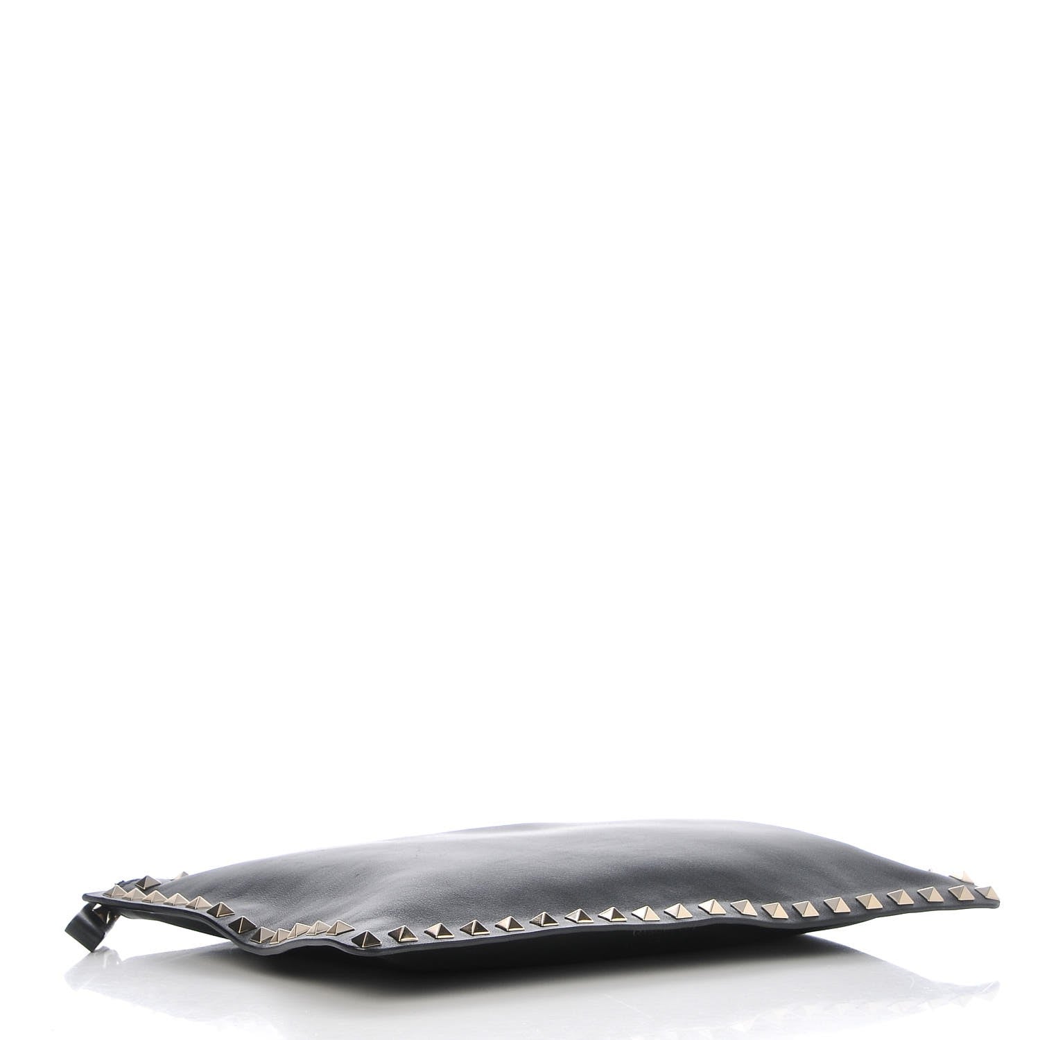Valentino Garavani Vitello Large Rockstud Zip Pouch Black 4 of 7