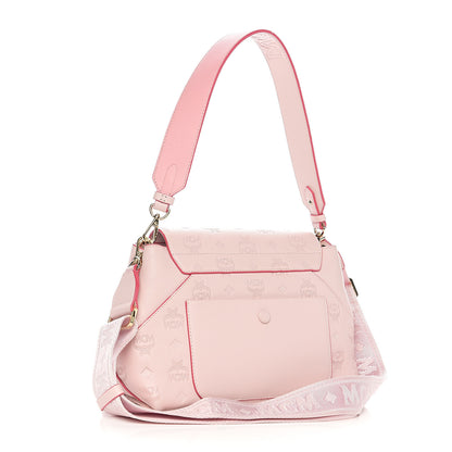 MCM Calfskin Ottomar Essential Flap Shoulder Bag Pink Blush 2 of 8