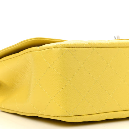 Chanel Caviar Quilted Jumbo Single Flap Yellow 9 of 11
