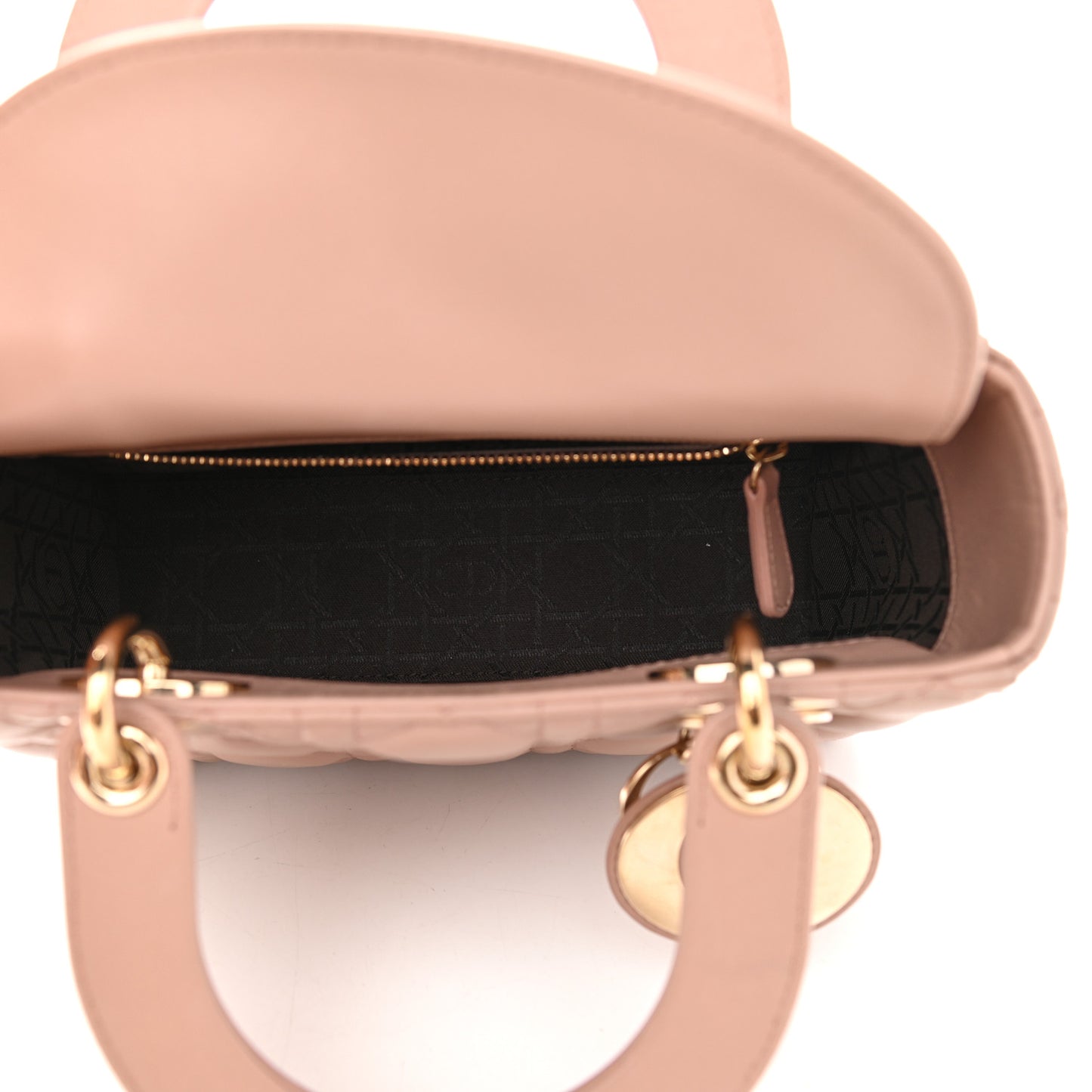 Lambskin Cannage Small Lady Dior Pink
