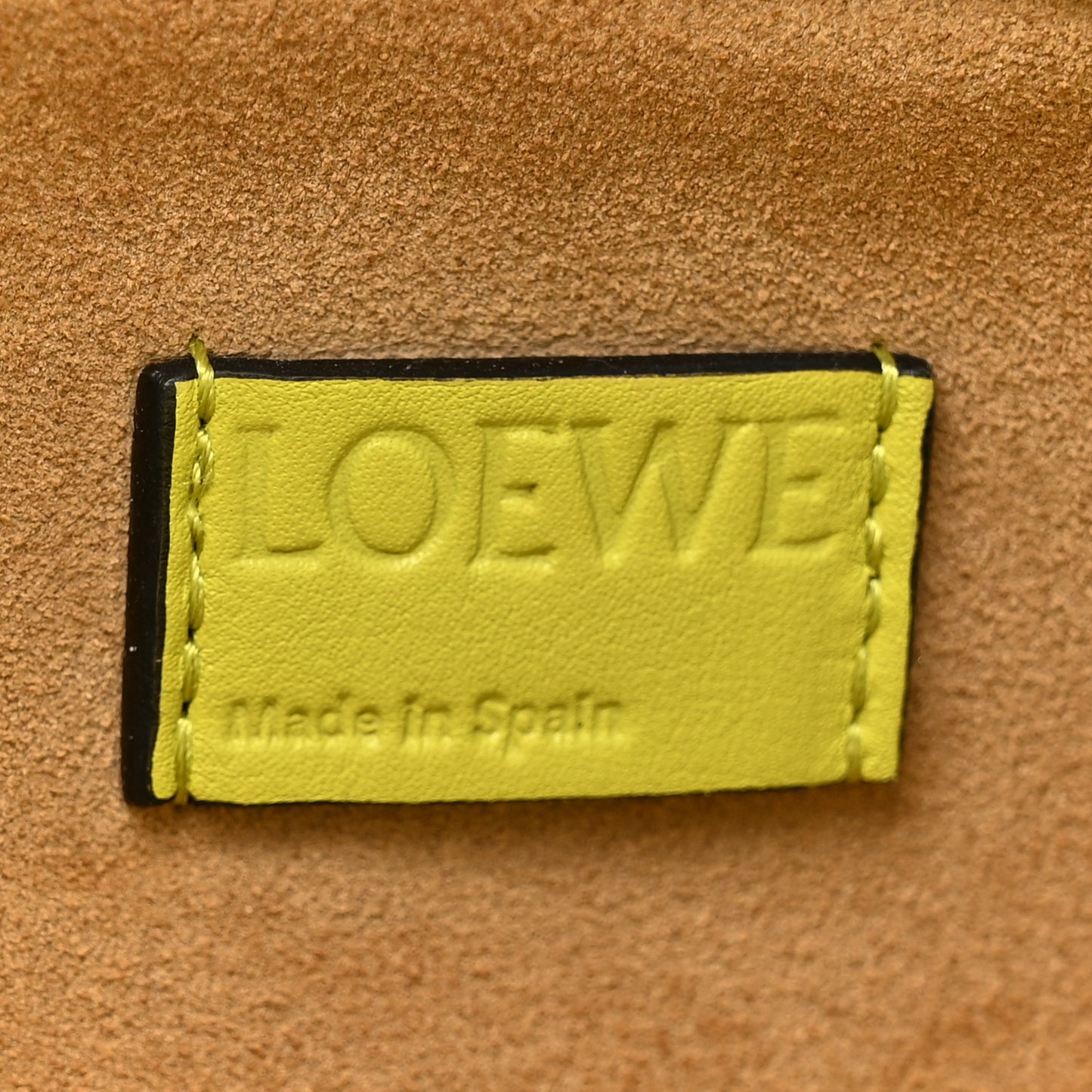 Nappa Medium Flamenco Knot Bag Lime Yellow