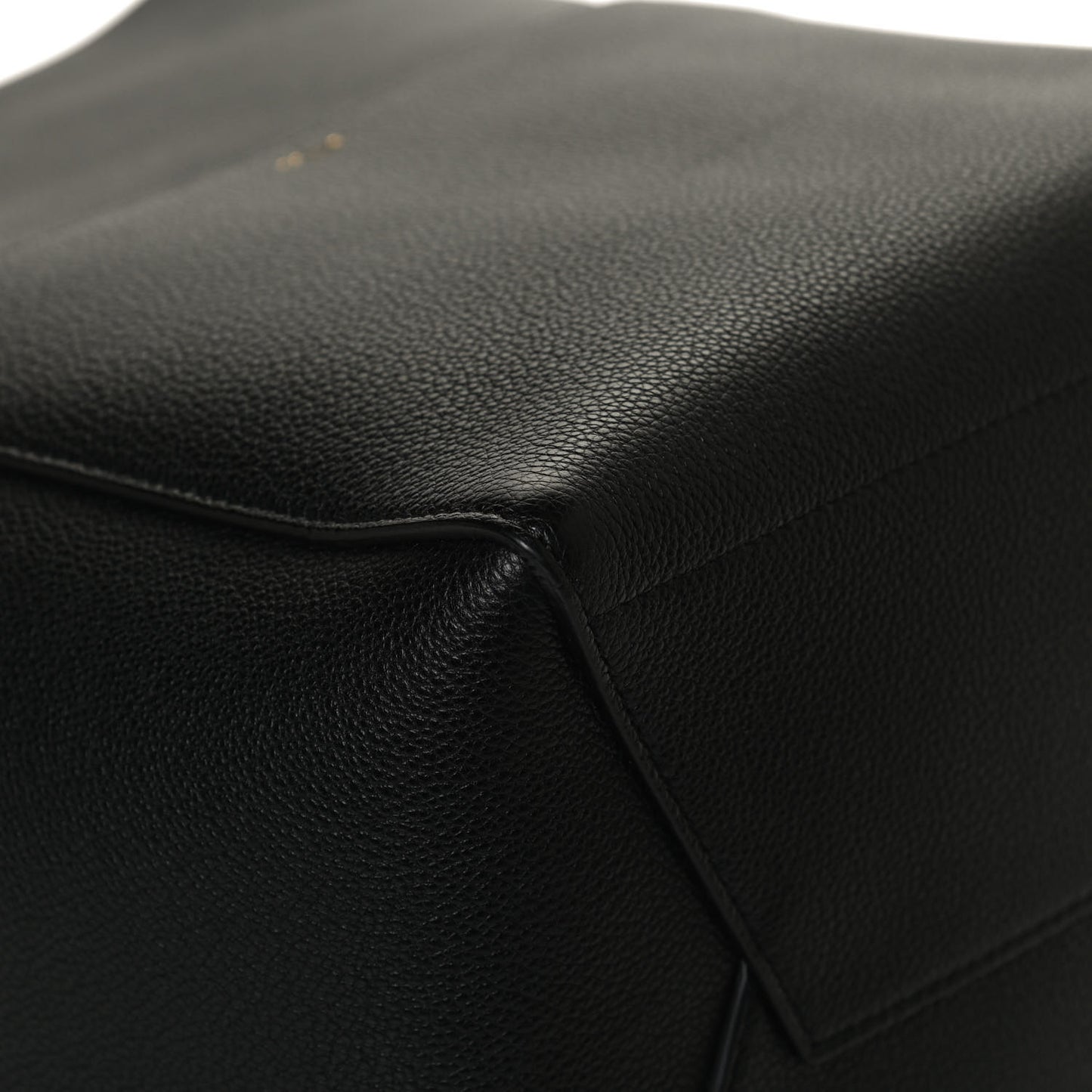 Soft Grained Calfskin Sangle Bucket Bag Black