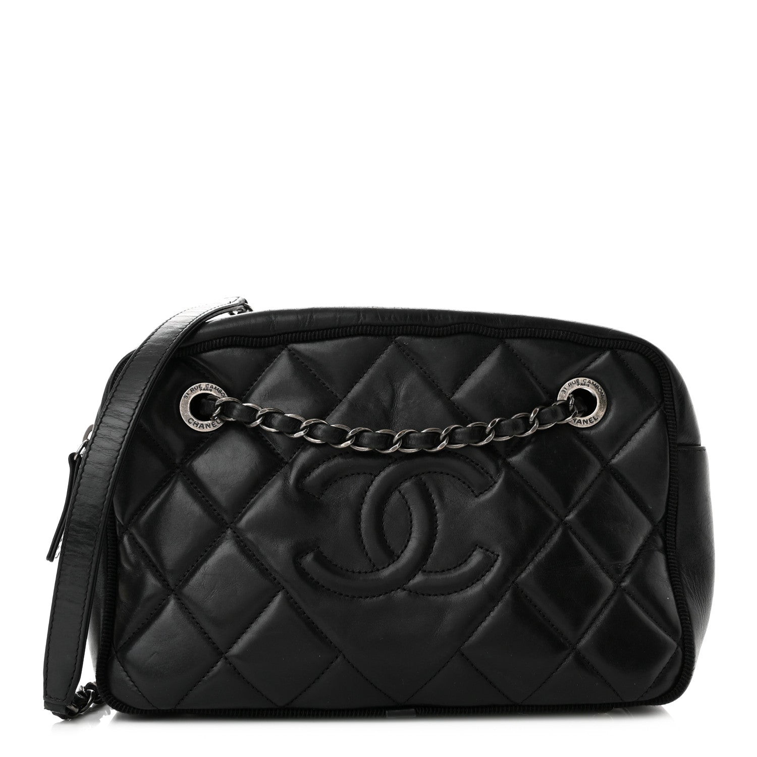 Chanel Calfskin Quilted Small Ballerine Camera Case Black 1 of 10