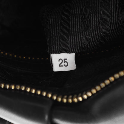 Prada Soft Calf Pleated Hobo Black 7 of 7