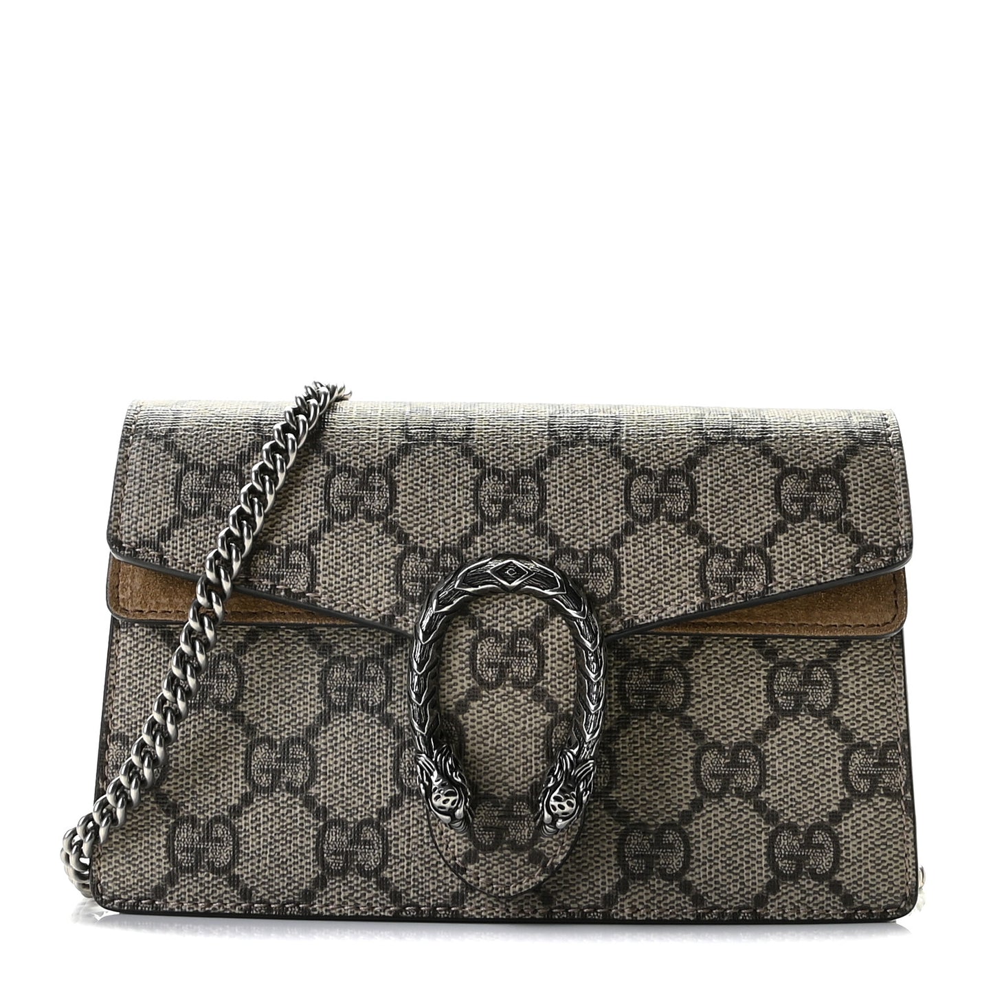GG Supreme Monogram Super Mini Dionysus Shoulder Bag Taupe