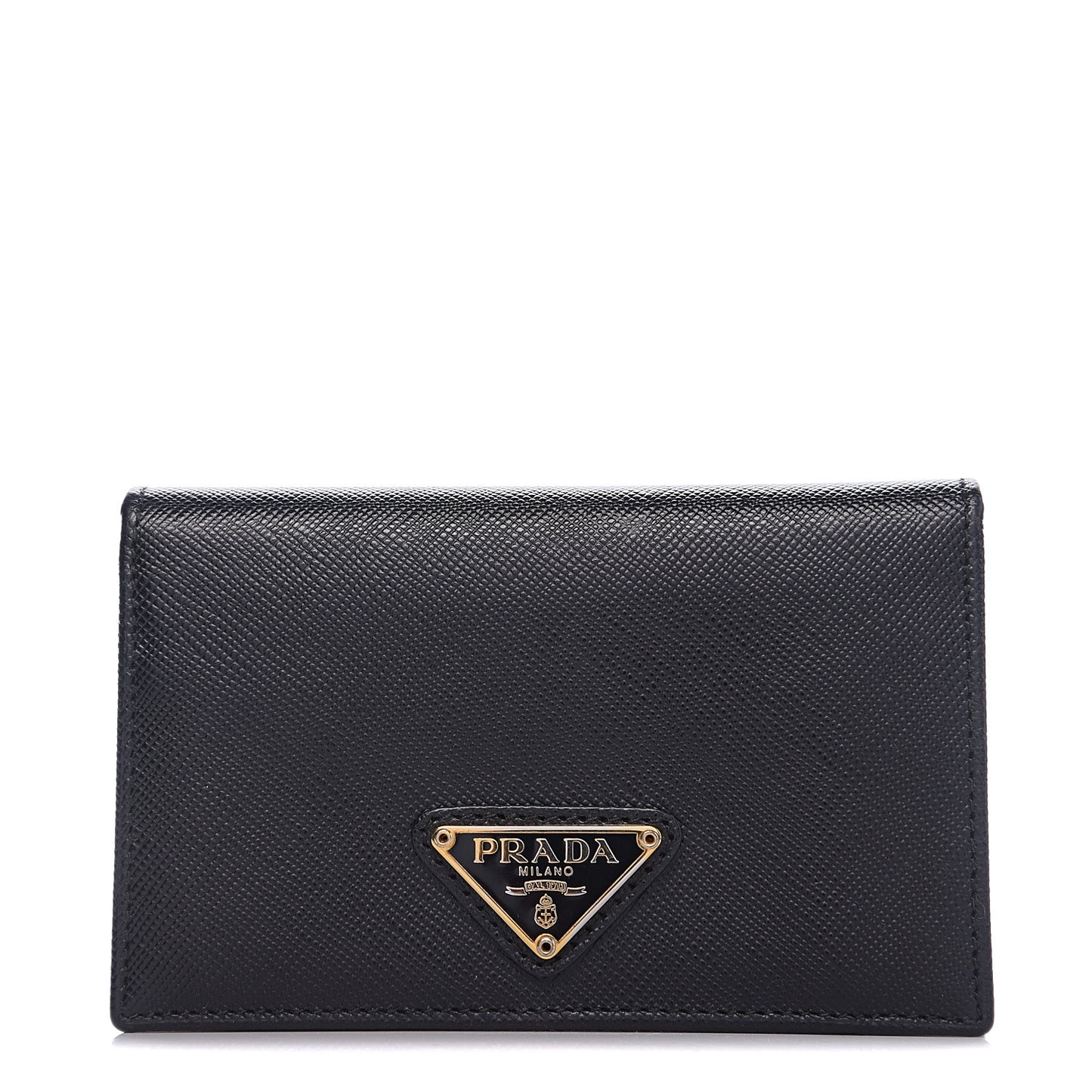 Saffiano Oro Card Holder Black