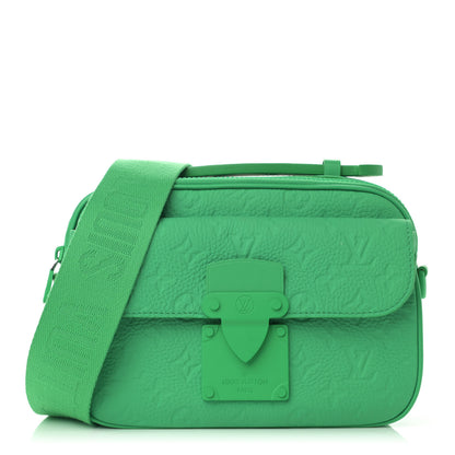 Louis Vuitton Taurillon Monogram S Lock Messenger Minty Green 1 of 9