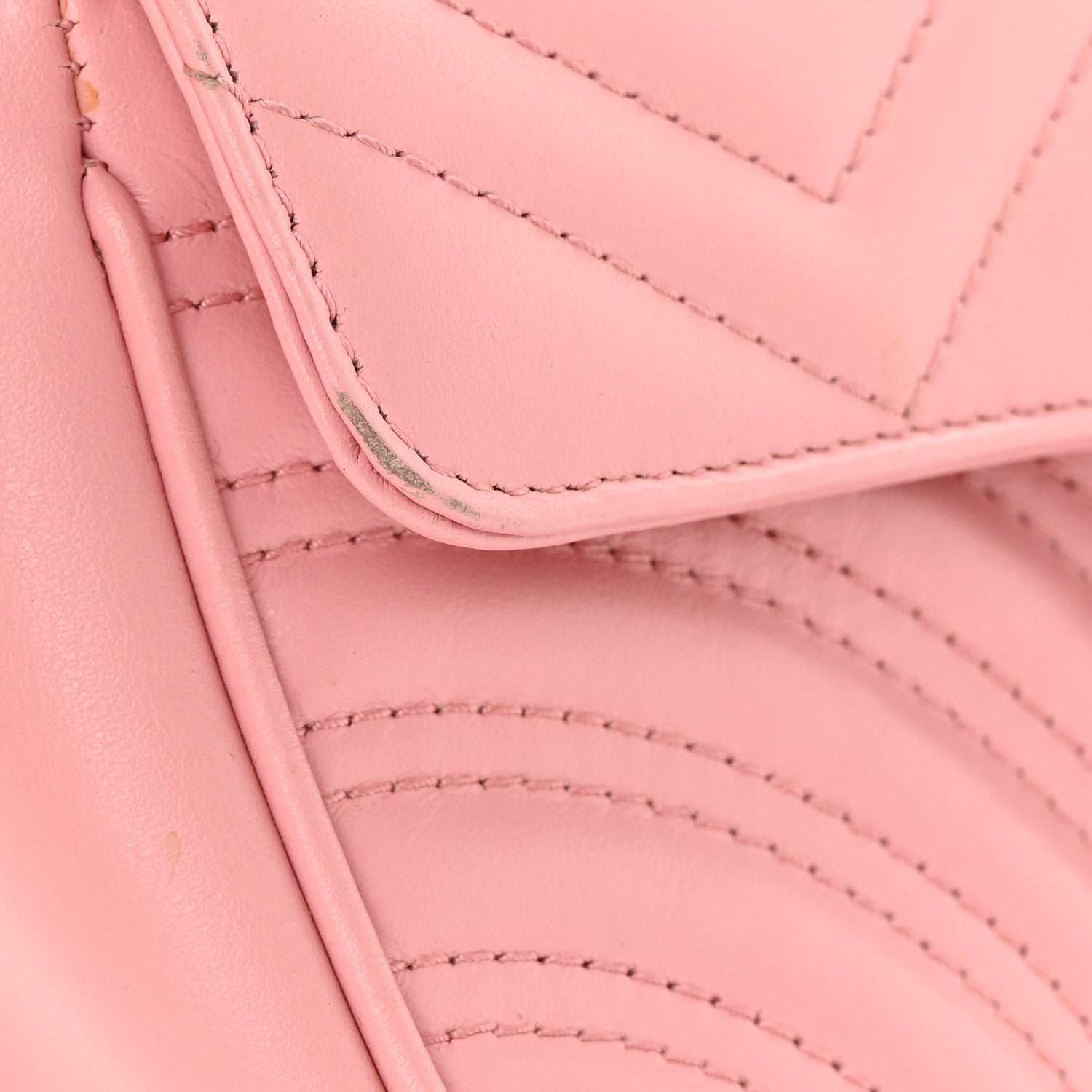 Gucci Calfskin Matelasse Mini GG Marmont Shoulder Bag Perfect Pink 19 of 21