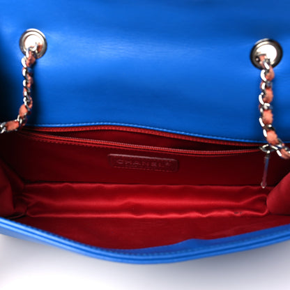 Chanel Vinyl Small Lipstick Flap Bag Blue Multicolor 5 of 13