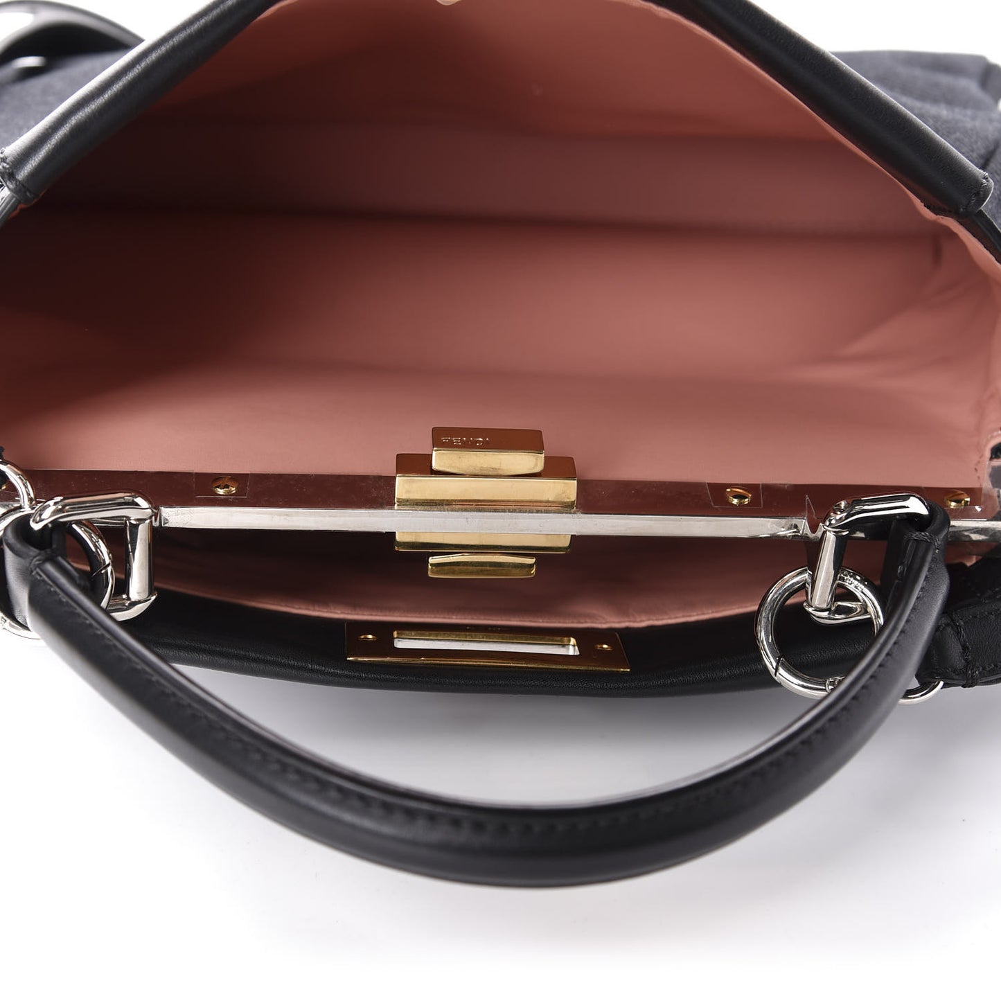 Denim Vitello Dolce QuTweet Beaded Medium Peekaboo Iconic Satchel Dark Blue Multicolor Black