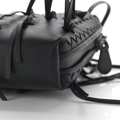 Bottega Veneta Nappa Intrecciato Fringe Nodini Crossbody Messenger Black 9 of 10