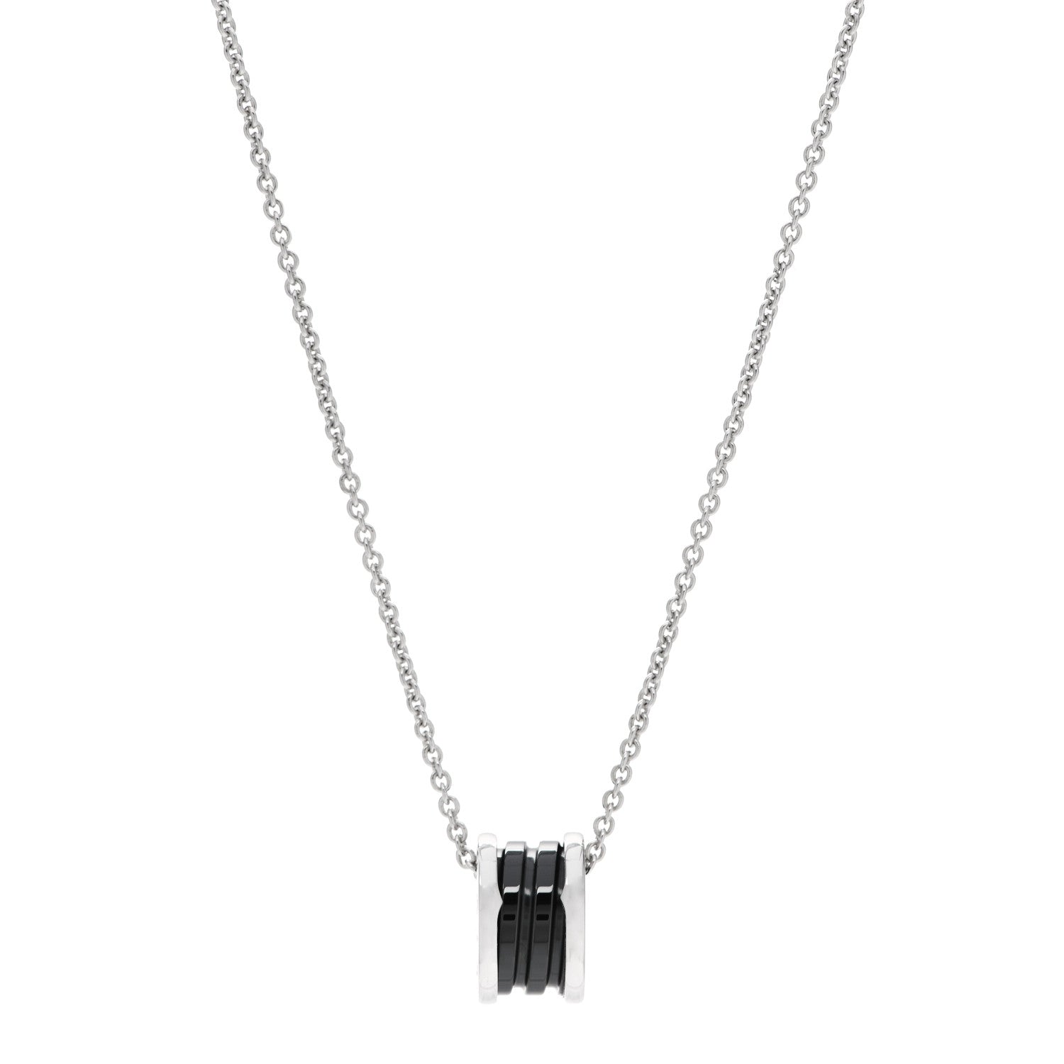 Bulgari Sterling Silver Ceramic Save The Children Pendant Necklace 1 of 9