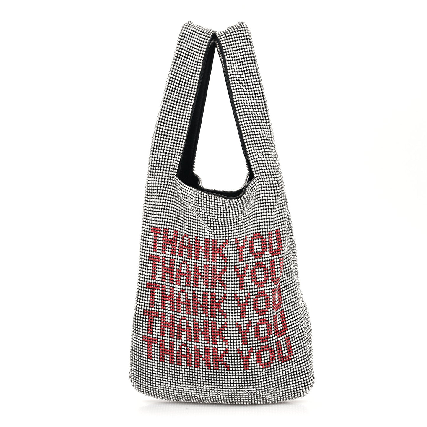 Crystal Wanglock Mini Shopper Silver